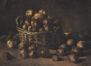 Vincent Van Gogh Still life with a Basket of Potatoes (nn04) oil painting
